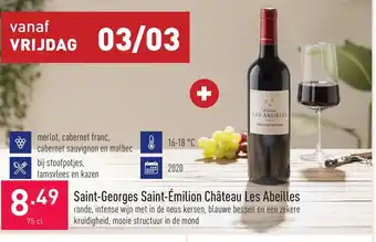 ALDI Saint-georges saint-emilion chateau les abeilles 75cl aanbieding