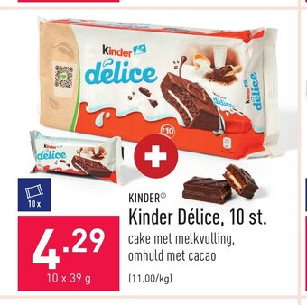 ALDI Kinder delice 10 x 39g aanbieding
