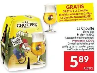 Intermarché La chouffe blond bier 4 X 33 CL aanbieding