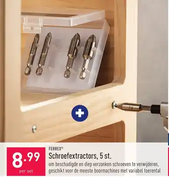 ALDI Ferrex schroefextractors per set aanbieding