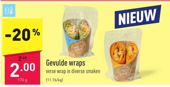 ALDI Gevulde wraps 170g aanbieding