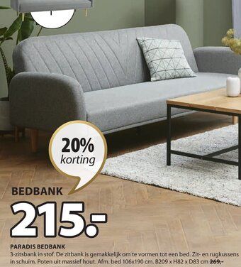 Jysk Paradis Bedbank aanbieding