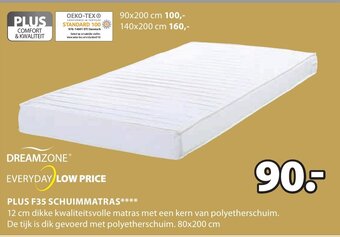 Jysk Plus F35 Schuimmatras aanbieding