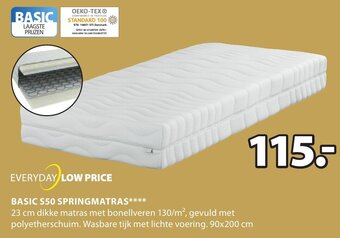 Jysk Basic S50 Springmatras aanbieding