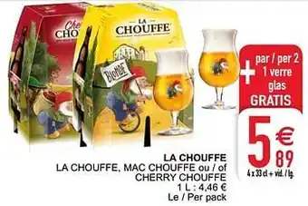 Cora La chouffe la chouffe, mac chouffe ou - of cherry chouffe 4 X 33 CL aanbieding