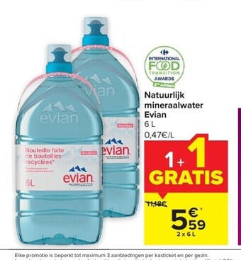 Natuurlijk mineraalwater evian