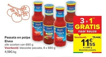 Carrefour Passata en polpa elvea aanbieding
