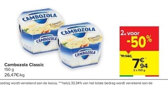 Carrefour Cambozola classic aanbieding