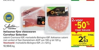 Carrefour Italiaanse fi jne vleeswaren carrefour selection aanbieding