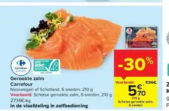 Carrefour Gerookte zalm carrefour aanbieding