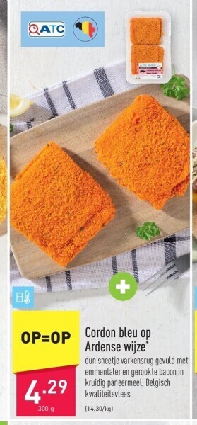 ALDI Cordon bleu op ardense wijze* aanbieding