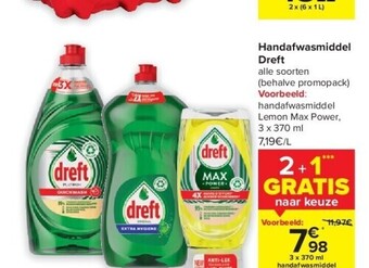 Carrefour Handafwasmiddel dreft aanbieding
