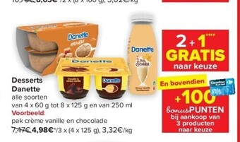 Carrefour Desserts danette aanbieding