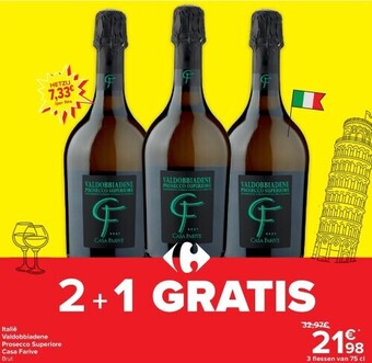Carrefour Italië valdobbiadene prosecco superiore casa farive aanbieding