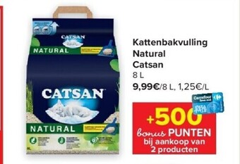 Carrefour Kattenbakvulling natural catsan 8 l aanbieding