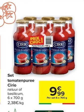 Carrefour Set tomatenpuree cirio aanbieding