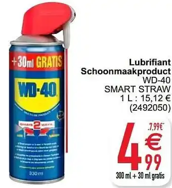 Lubrifiant schoonmaakproduct wd-40 smart straw 300 ML + 30 ML gratis