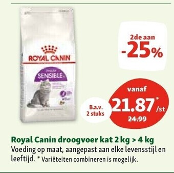 Maxi Zoo Royal canin droogvoer kat 2 kg > 4 kg aanbieding