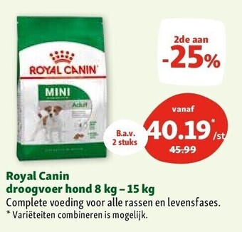 Maxi Zoo Royal canin droogvoer hond 8 kg - 15 kg aanbieding