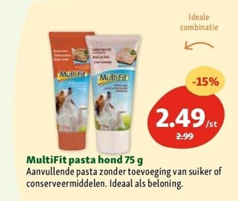 Maxi Zoo Multifit pasta hond 75 g aanbieding