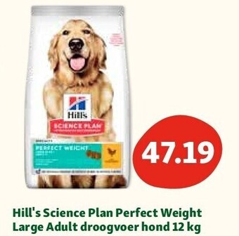 Maxi Zoo Hill's science plan perfect weight large adult droogvoer hond 12 kg aanbieding