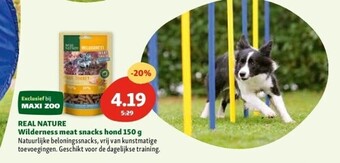 Maxi Zoo Real nature wilderness meat snacks hond 150 g aanbieding
