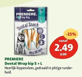 Maxi Zoo Premiere dental wrap kip s > l aanbieding