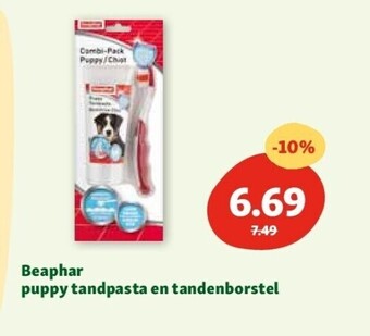Beaphar puppy tandpasta en tandenborstel