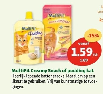 Maxi Zoo Multifit creamy snack of pudding kat aanbieding