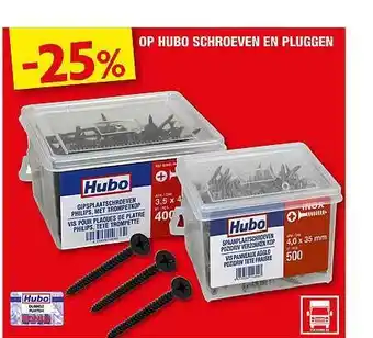 Hubo Hubo schroeven en pluggen aanbieding