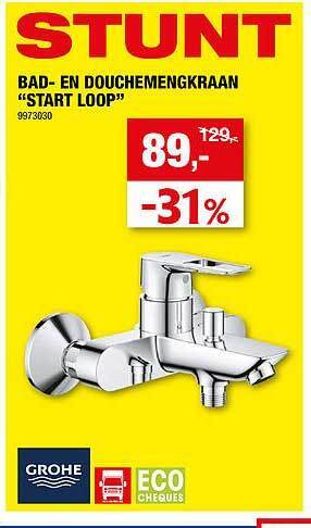 Hubo Bad en douchemengkraan start loop aanbieding