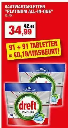 Hubo Vaatwastabletten platinum allinone aanbieding