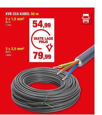 Hubo Xvb cca kabel aanbieding