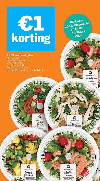 Albert Heijn Ah stoommaaltijden aanbieding