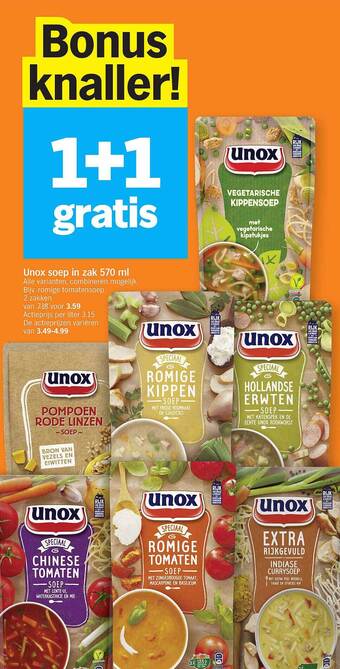 Unox soep in zak