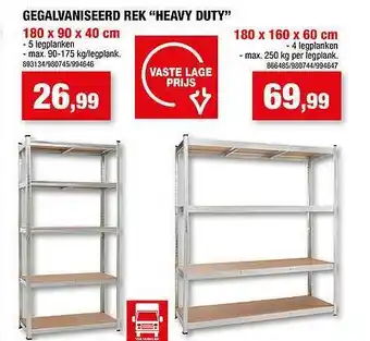 Hubo Gegalvasineerd rek heavy duty aanbieding
