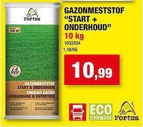 Hubo Gazonmeststof start + onderhoud aanbieding
