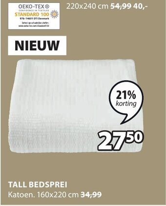 Tall Bedsprei 160 x 220 cm