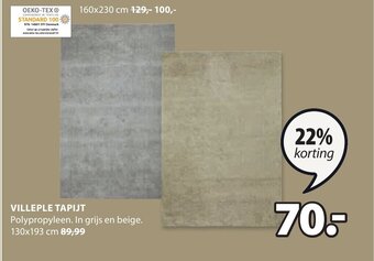 Jysk Villeple Tapijt 130 x 193 cm aanbieding