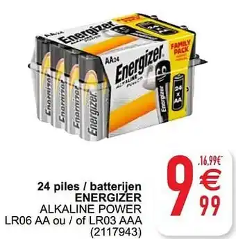 24 piles - batterijen energizer alkaline power