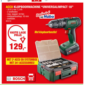 Hubo Accu klopboormachine universalimpact 18 aanbieding