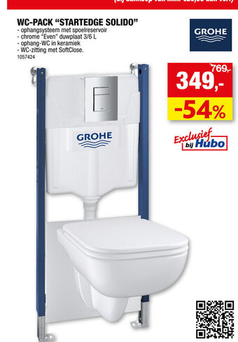 Hubo WC-pack Startedge solido aanbieding