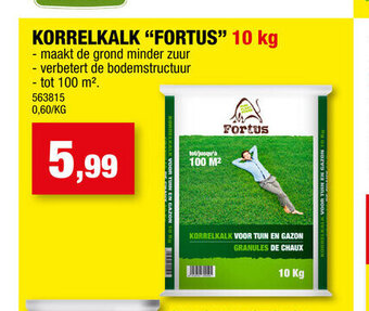 Hubo Fortus Korrelkalk 10kg aanbieding