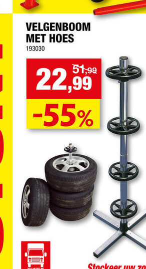 Hubo Velgenboom met hoes aanbieding