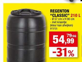 Hubo Regenton classic 210L aanbieding