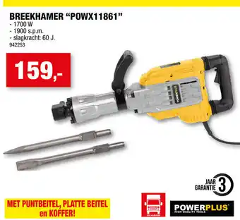 Hubo Powerplus breekhamer POWX11861 aanbieding