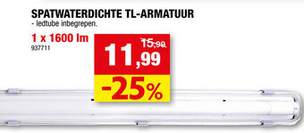 Hubo Spatwaterdichte TL-Armatuur 1 x 1600 lm aanbieding