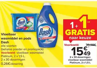 Dash Vloeibaar Wasmiddel en Pods Alle Soorten 2 x 30 Doseringen