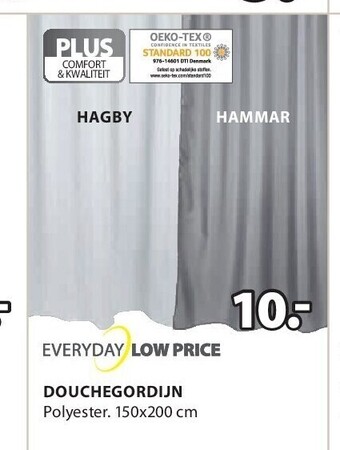 Jysk Douchegordijn aanbieding