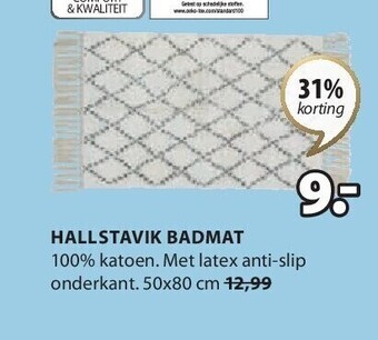 Jysk Hallstavik badmat aanbieding